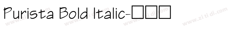Purista Bold ltalic字体转换